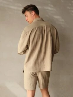 Salvatore Long Sleeve Shirt - Tan -Cheap Clothing Store 2385Sand 05D