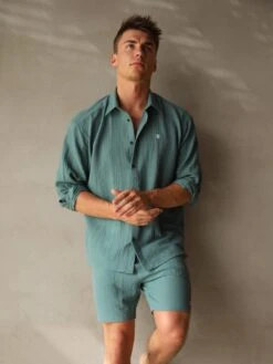 Salvatore Shorts - Teal -Cheap Clothing Store 2385Teal 02D