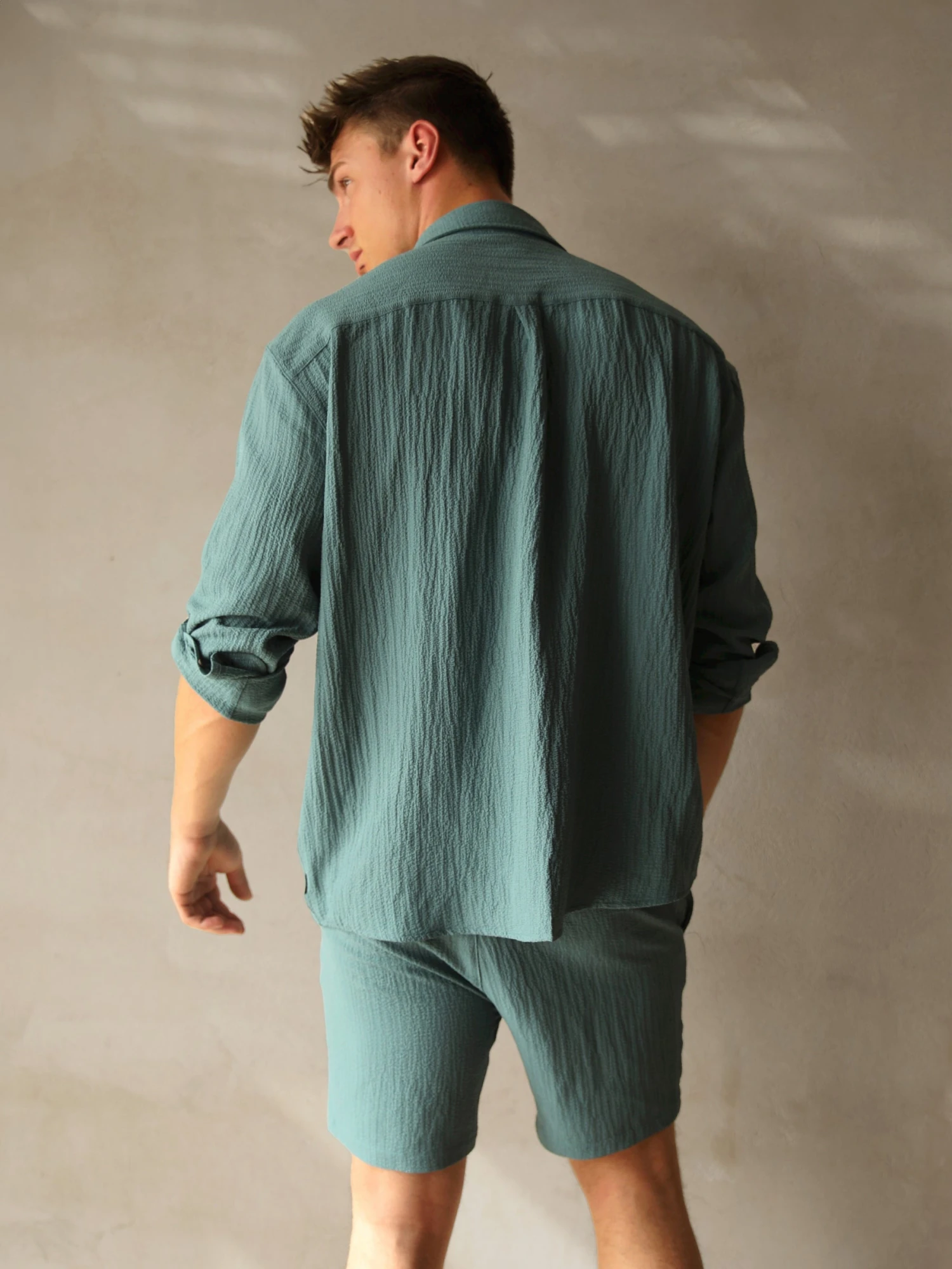 Salvatore Long Sleeve Shirt - Teal 6 Salvatore Long Sleeve Shirt - Teal - Image 4