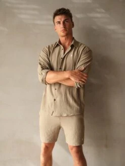 Salvatore Shorts - Tan -Cheap Clothing Store 2386Sand 01D