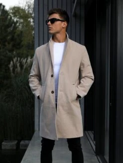 Knightsbridge Tailored Coat - Tan -Cheap Clothing Store 2533Tan03D