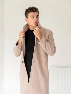 Knightsbridge Tailored Coat - Tan -Cheap Clothing Store 2533Tan 02D