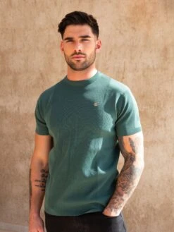 Layton Textured T-Shirt - Green -Cheap Clothing Store 2537greenD 7