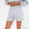 Isabel Jogger Shorts - Marl Grey -Cheap Clothing Store 2542MarlGrey 02LEADD