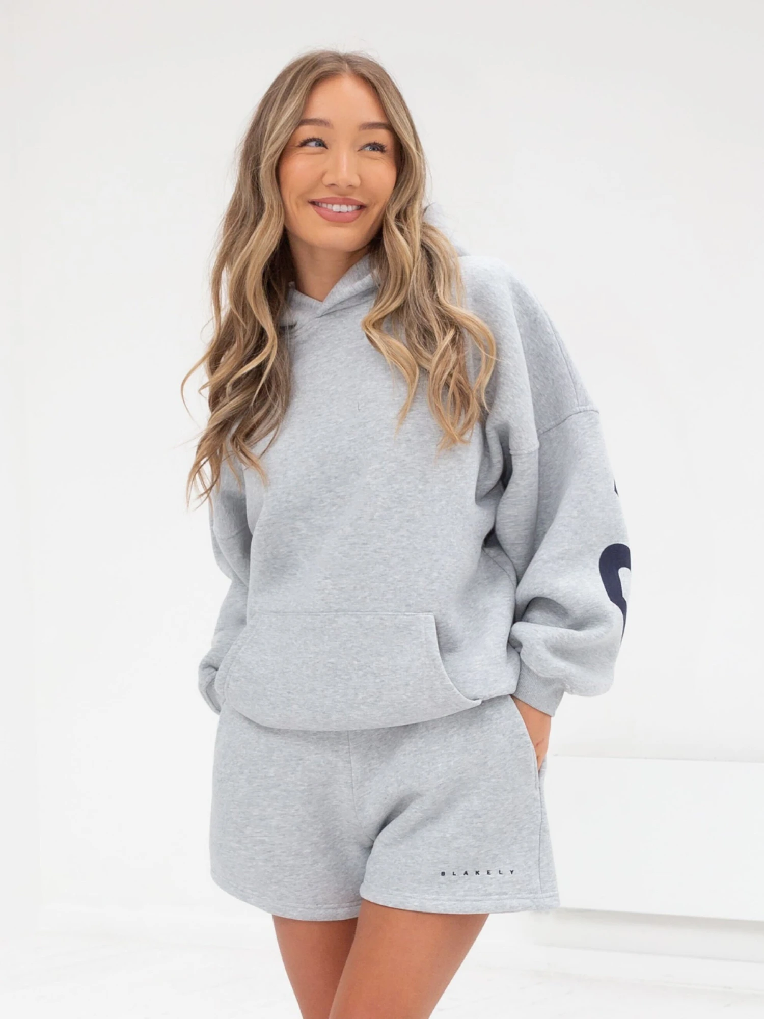 Isabel Oversized Hoodie - Marl Grey 4 Isabel Oversized Hoodie - Marl Grey - Image 2
