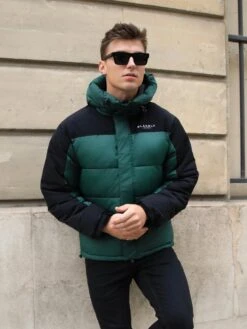 Tampa Puffer Coat - Forest Green -Cheap Clothing Store 2554ForestGreen 02D