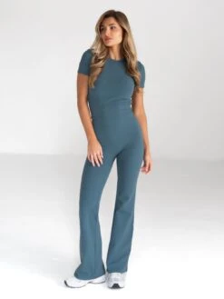 Alessia Cropped T-Shirt - Dark Teal -Cheap Clothing Store 2573 2Teal 05D