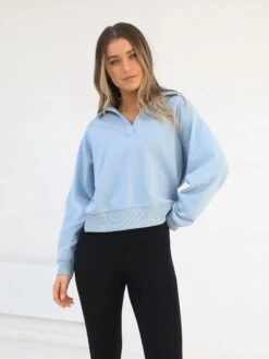 Initial V-Neck Jumper - Light Blue -Cheap Clothing Store 2578LightBlue 01D
