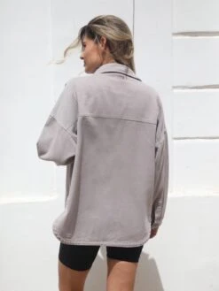 Francesca Shacket - Light Brown -Cheap Clothing Store 2587LightBrown 03D