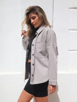 Francesca Shacket - Light Brown -Cheap Clothing Store 2587LightBrown 04D