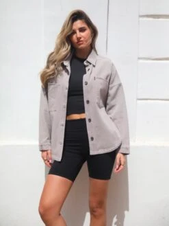 Francesca Shacket - Light Brown -Cheap Clothing Store 2587LightBrown 05D