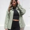 Francesca Shacket - Sage Green -Cheap Clothing Store 2587SAGELEADD