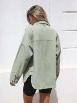 Francesca Shacket - Sage Green -Cheap Clothing Store 2587Sage 04D
