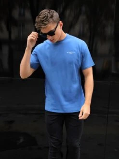 Members Relaxed T-Shirt - Mid Blue -Cheap Clothing Store 2619MMidBlue 01D