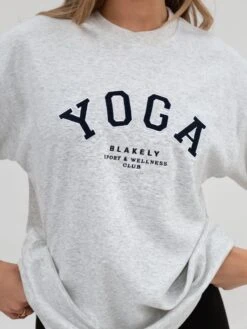Yoga Oversized T-Shirt - Marl White -Cheap Clothing Store 2619Y MWHID 1