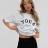Yoga Oversized T-Shirt - Marl White -Cheap Clothing Store 2619Y MWHID 2