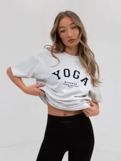 Yoga Oversized T-Shirt - Marl White
