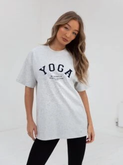 Yoga Oversized T-Shirt - Marl White -Cheap Clothing Store 2619Y MWHID 3