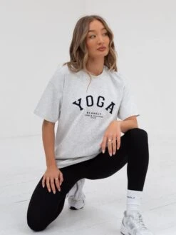 Yoga Oversized T-Shirt - Marl White -Cheap Clothing Store 2619Y MWHID 7