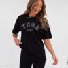 Yoga Oversized T-Shirt - Black -Cheap Clothing Store 2619YBlack 01D