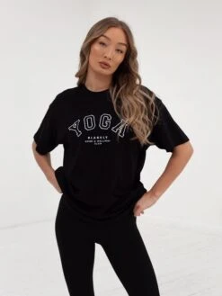 Yoga Oversized T-Shirt - Black -Cheap Clothing Store 2619YBlack 08D
