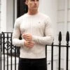 Burley Knitted Jumper - Off White -Cheap Clothing Store 2638 WHITE NEWLEAD