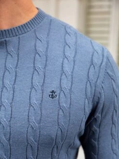 Burley Knitted Jumper - Blue -Cheap Clothing Store 2638Blue 04D