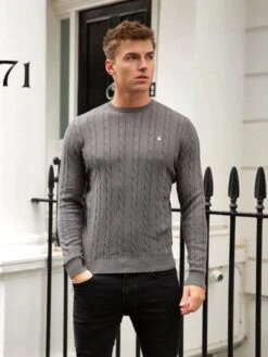 Burley Knitted Jumper - Grey 12 Burley Knitted Jumper - Grey -Cheap Clothing Store 2638Grey 05D