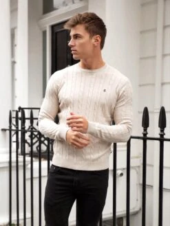 Burley Knitted Jumper - Off White -Cheap Clothing Store 2638OffWhite 04D