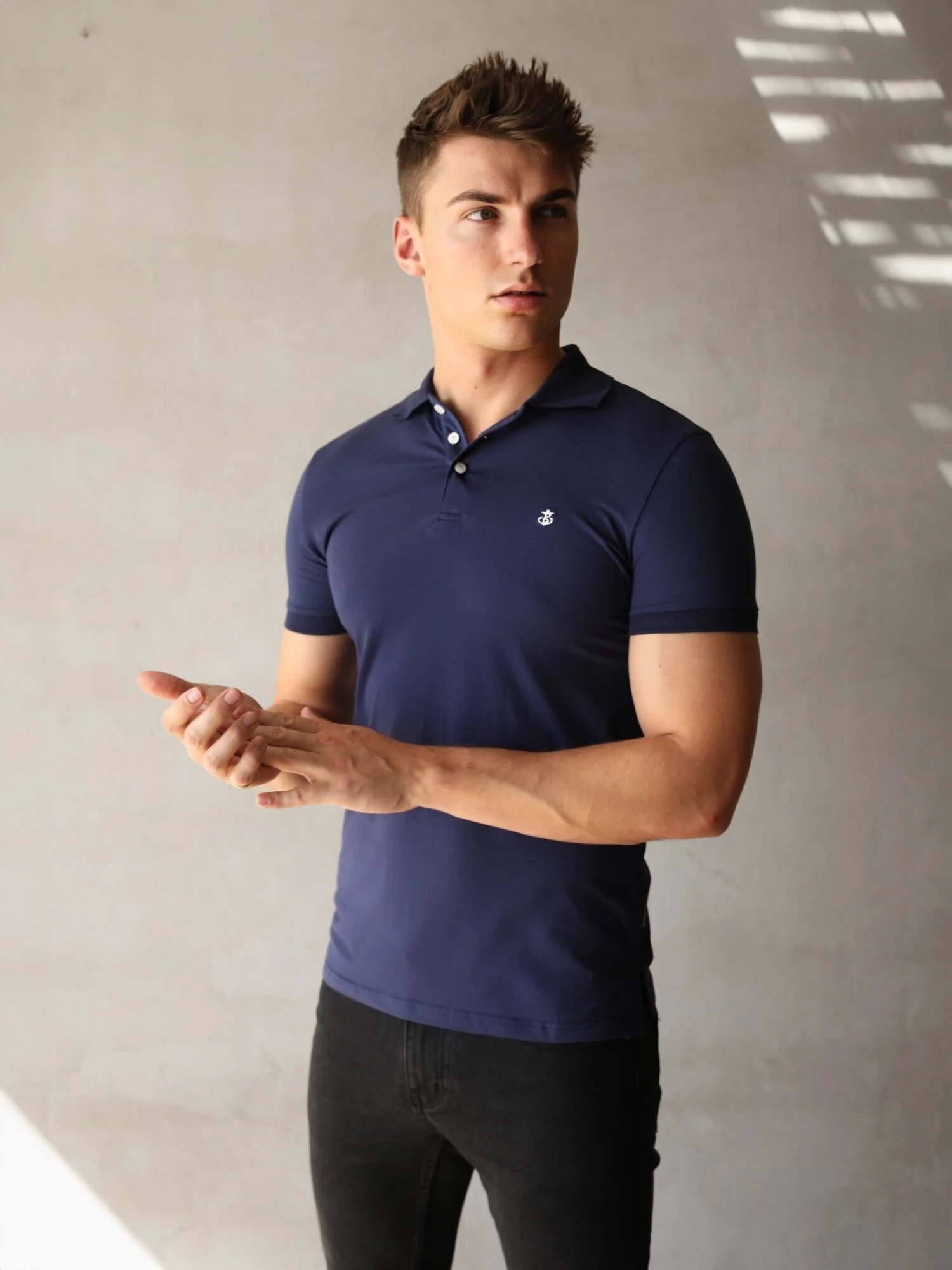 Ryton Soft Polo - Navy 4 Ryton Soft Polo - Navy - Image 2