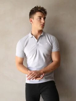 Burton Marl Polo Shirt - Marl Grey -Cheap Clothing Store 2641midgrey 02D