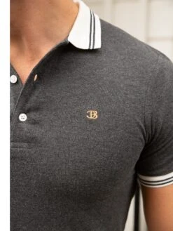 Dalston Polo - Charcoal 11 Dalston Polo - Charcoal -Cheap Clothing Store 2643Charcoal 04D