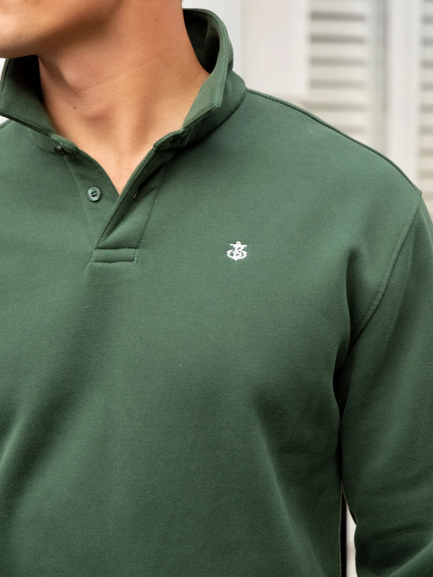 Otley Collared Jumper - Green 6 Otley Collared Jumper - Green - Image 4