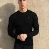 Sudbury Knitted Jumper - Black -Cheap Clothing Store 2645 BLACK NEWLEAD