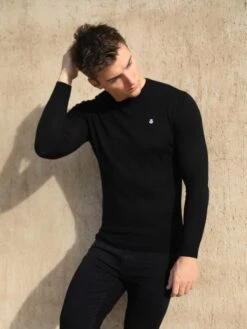 Sudbury Knitted Jumper - Black -Cheap Clothing Store 2645Black 02D