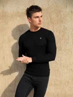 Sudbury Knitted Jumper - Black -Cheap Clothing Store 2645Black 04D