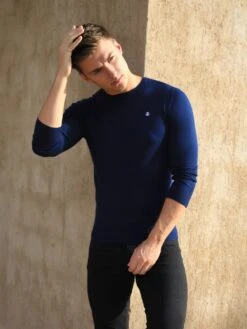 Sudbury Knitted Jumper - Navy -Cheap Clothing Store 2645Navy 04D
