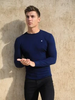 Sudbury Knitted Jumper - Navy -Cheap Clothing Store 2645Navy New 03D