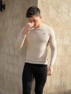 Sudbury Knitted Jumper - Tan -Cheap Clothing Store 2645Tan 06D