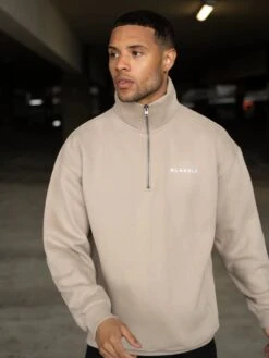 Marlow 1/4 Zip Jumper - Sand -Cheap Clothing Store 2653Sand 03D