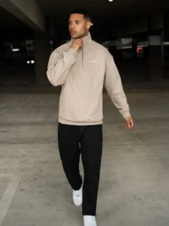 Marlow 1/4 Zip Jumper - Sand -Cheap Clothing Store 2653Sand 05D