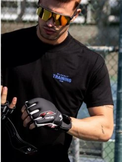 Relaxed Training T-Shirt - Black & Blue -Cheap Clothing Store 2686TBlackD 1