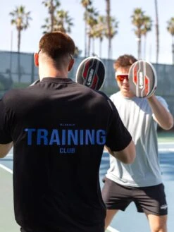 Relaxed Training T-Shirt - Black & Blue -Cheap Clothing Store 2686TBlackD 2