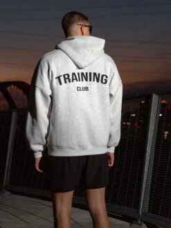 Training Club Relaxed Hoodie - Marl White -Cheap Clothing Store 2693TGreyD