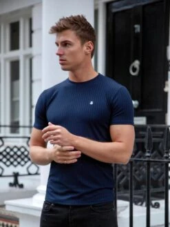 Salford Slim T-Shirt - Navy -Cheap Clothing Store 2706Navy 03D