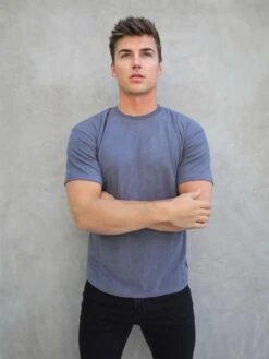 Soft Textured T-Shirt - Slate Grey 12 Soft Textured T-Shirt - Slate Grey -Cheap Clothing Store 2713Grey 01D