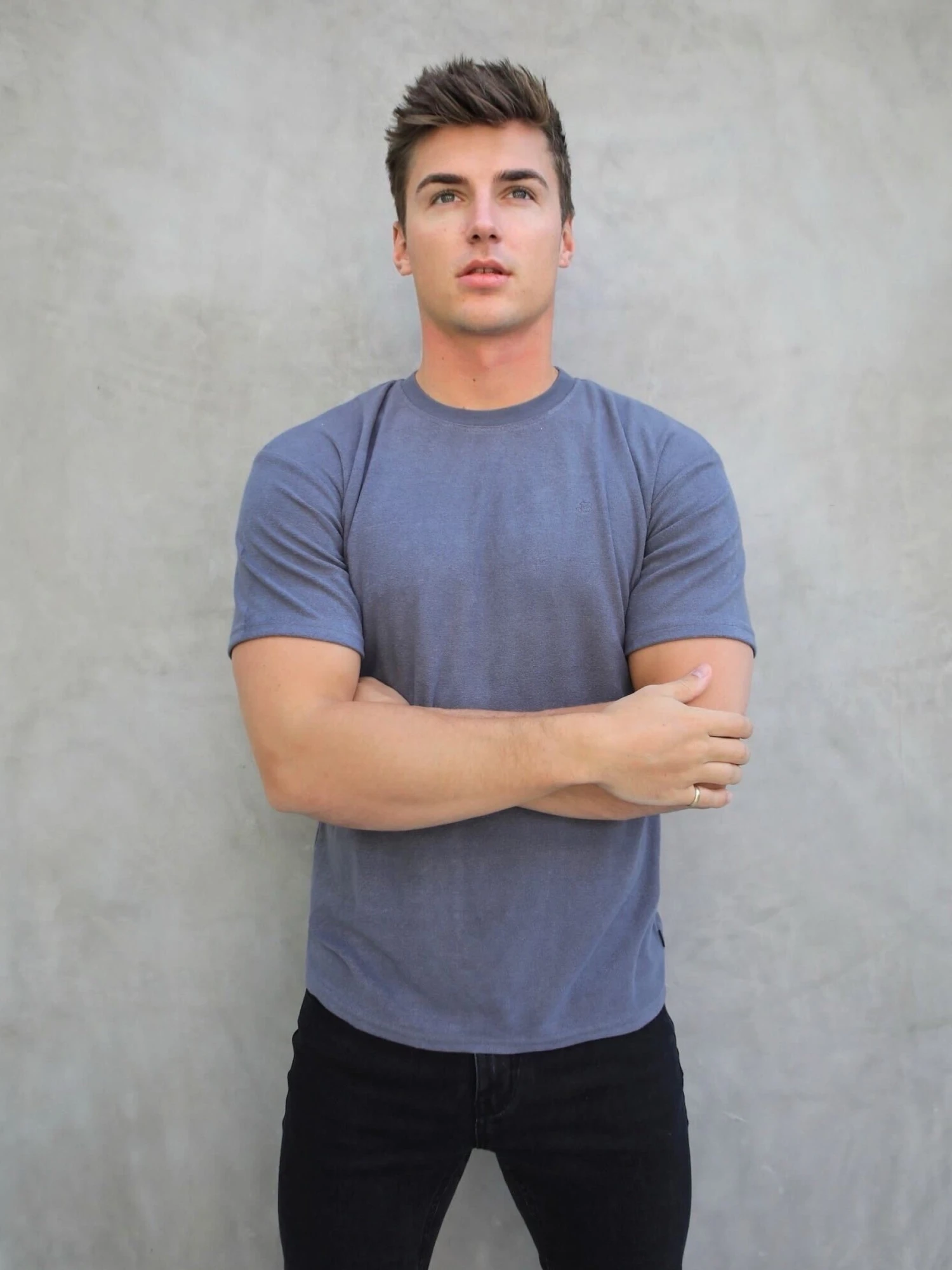 Soft Textured T-Shirt - Slate Grey 7 Soft Textured T-Shirt - Slate Grey - Image 5