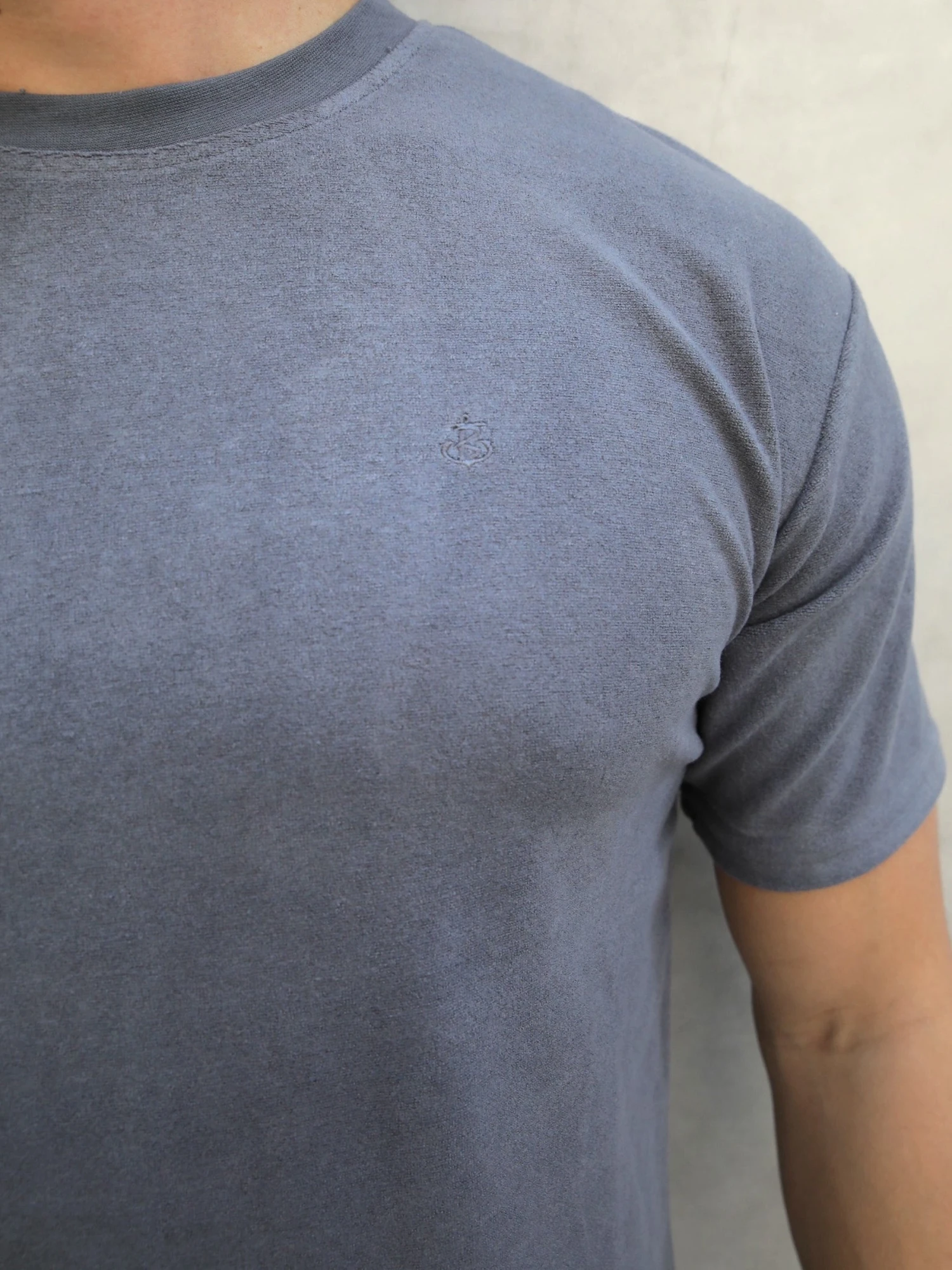 Soft Textured T-Shirt - Slate Grey 5 Soft Textured T-Shirt - Slate Grey - Image 3