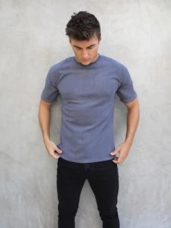 Soft Textured T-Shirt - Slate Grey 13 Soft Textured T-Shirt - Slate Grey -Cheap Clothing Store 2713Grey 07D