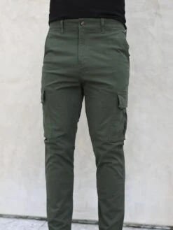 Cargo Trousers - Khaki Green -Cheap Clothing Store 2719Khaki 01D